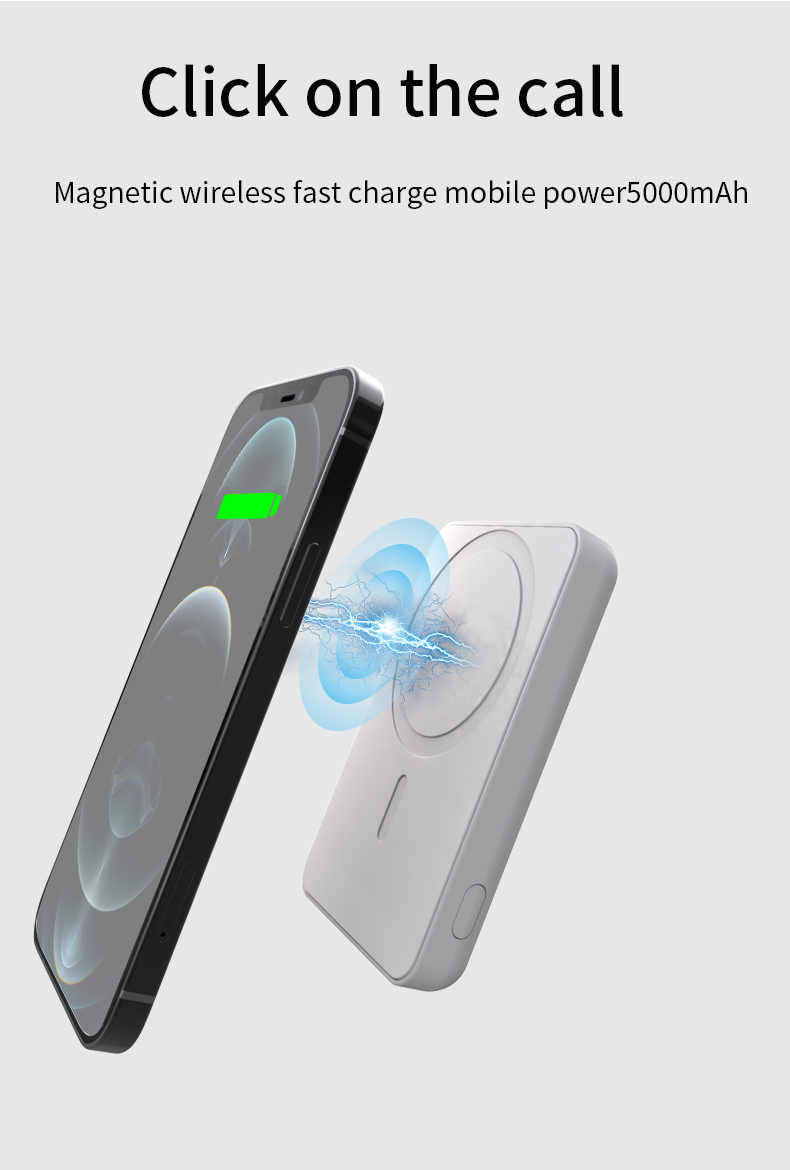 magnetic wireless power bank with selfie light